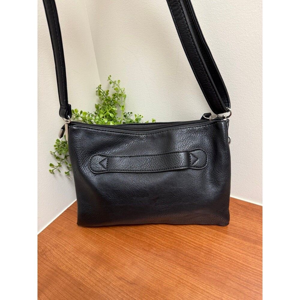 k.Carrol Woven Vegan Leather Crossbody Bag - Black - Picture 2 of 10